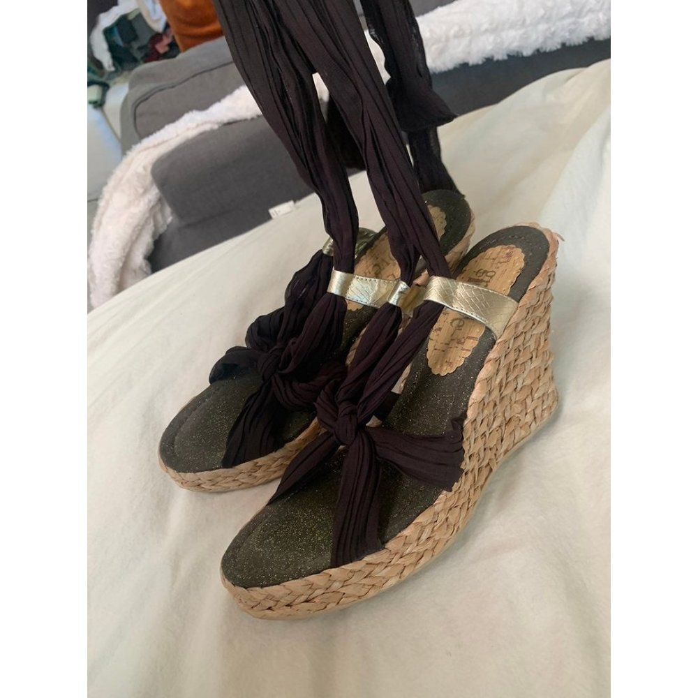 Gorgeous gladiator wedge espadrilles sandals 9